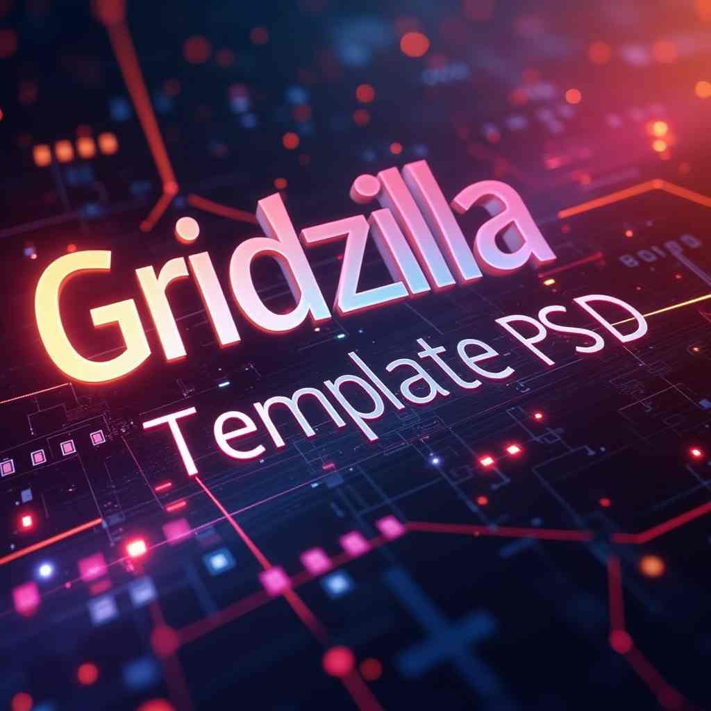 Gridzilla theme template psd